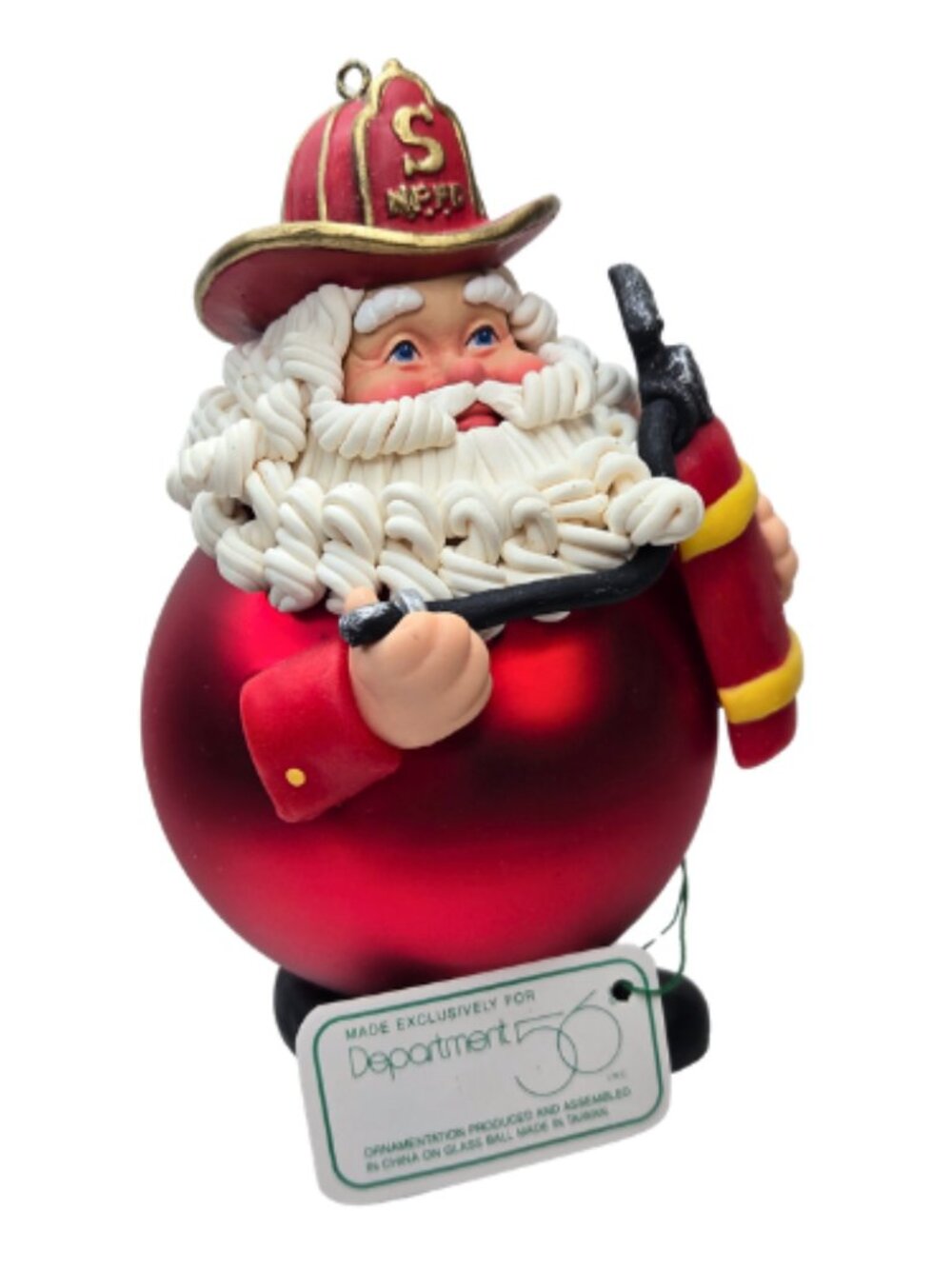 Vintage Department 56 Fireman Santa Ornament - Picture 5 of 6